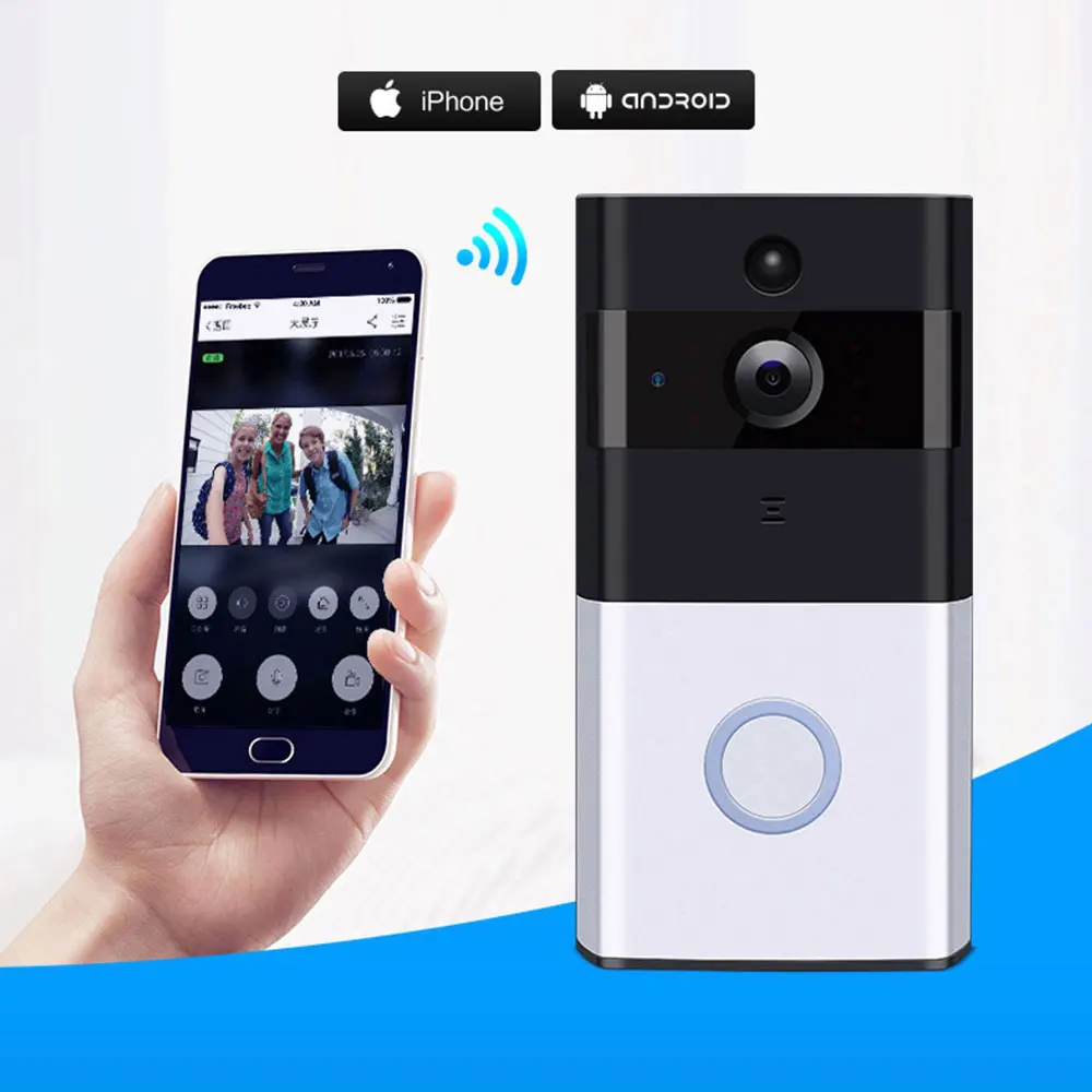 Умный дверной звонок 1080P Wi Fi видеодомофон SmartLife дистанционное управление через