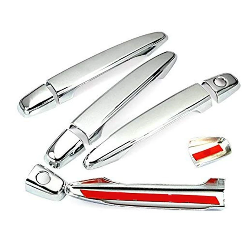 9 шт. хромированные дверные ручки крышки Накладка с дополнительной замочной