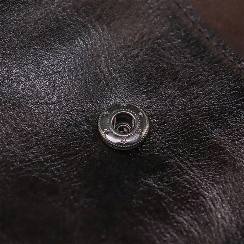 Fashion luxury natural genuine leather ladies mini wallet retro casual men's cowhide small card bag Short coin bag