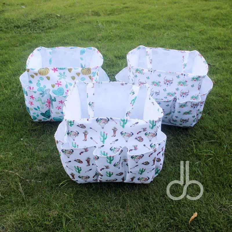 

Портативная Холщовая Сумка с цветочным принтом для садовых инструментов