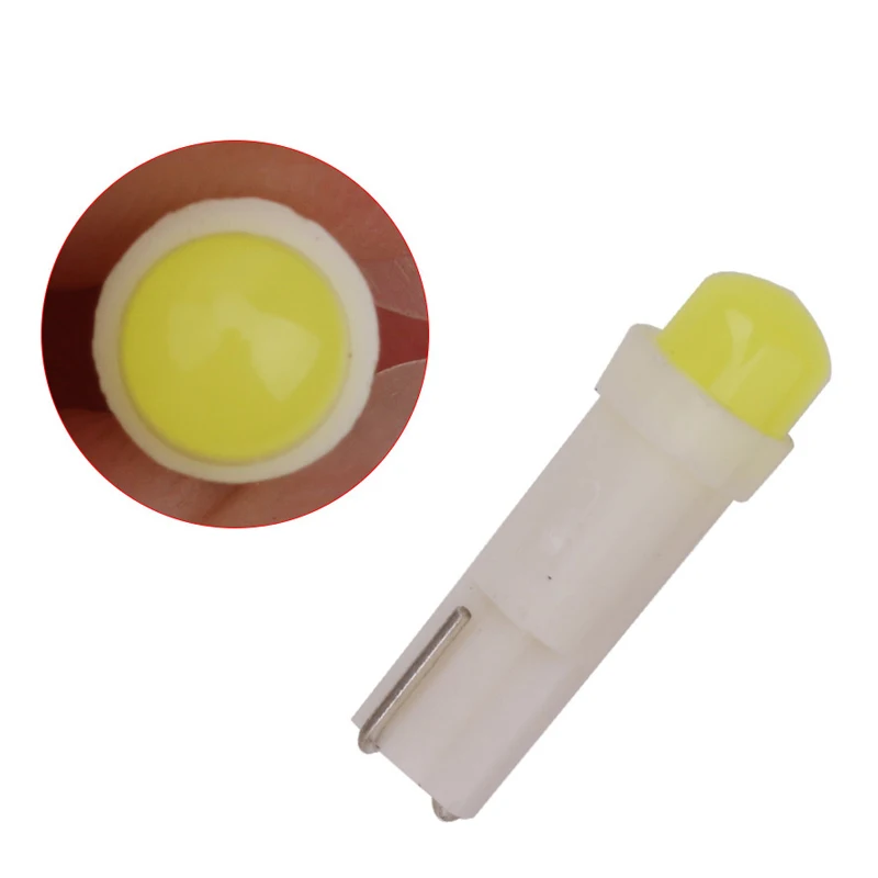 50 шт. светодиодный индикатор T5 1SMD COB приборная лампа приборная панель предупреждающий индикатор лампочка автомобильный интерьерный светильник Автомобильная капот лампочка пластиковый абажур