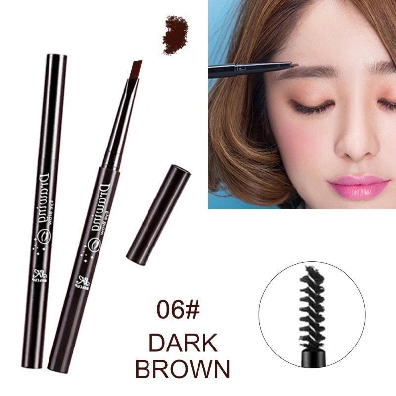 4 шт./компл. Нет цветущие вращающийся 6 Цвет Двусторонний карандаш для бровей