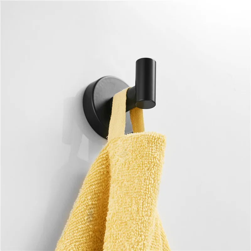 Крючок для халата из нержавеющей стали настенный крючок полотенец черный