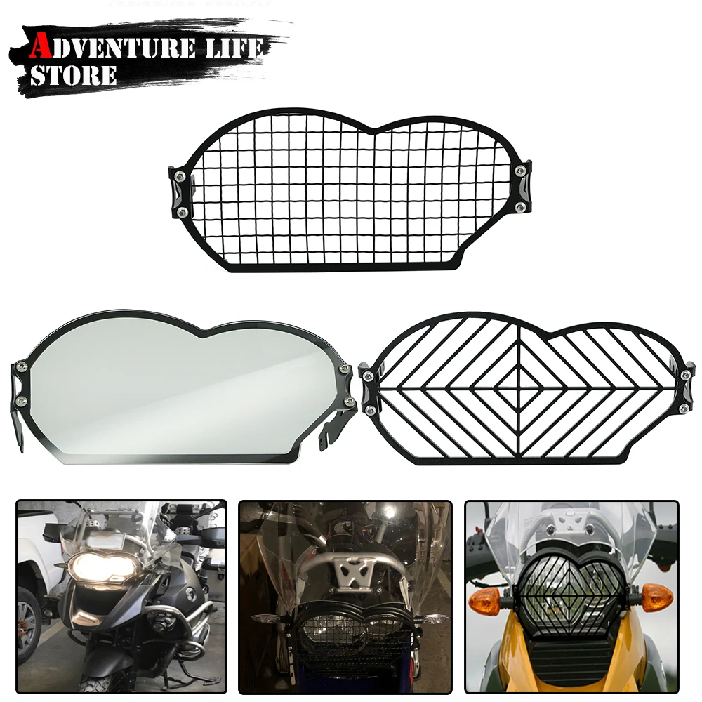 

Motorcycle Headlight Lens Cover Head Light Guard Protector Black For BMW R1200GS Oil Cooled ADV Adventure R 1200 GS R1200GSA GSA