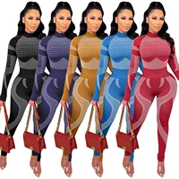 adogirl two piece set women sporty long sleeve top slim sporty leggings matching outfit female casual tracksuit activewear