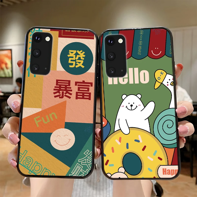 

Cute cartoon astronaut Phone Case For Samsung Galaxy S20 S21 Ultra S10 S10E S9 S8 S7 Note 20 10 9 8 Plus Edge silicone Case
