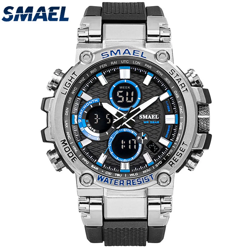 

SMAEL Sport Watches Waterproof Men Watch LED Digital Watch Military Male Clock Relogio Masculino erkek kol saati 1803 Men Watch