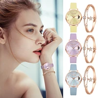 2021 women novelty bracelet watch with second dial fashion ladies sleek minimalist quartz watch leather strap gift %d1%87%d0%b0%d1%81%d1%8b %d0%bd%d0%b0%d1%80%d1%83%d1%87%d0%bd%d1%8b%d0%b5