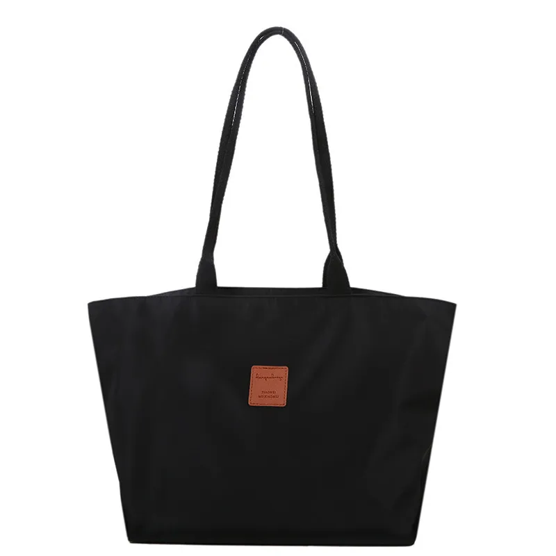 

2021 New Ladies Japan Korea Simple Fashion Waterproof Oxford Cloth Large Capacity Shoulder Bag College Style Shopping Handbag