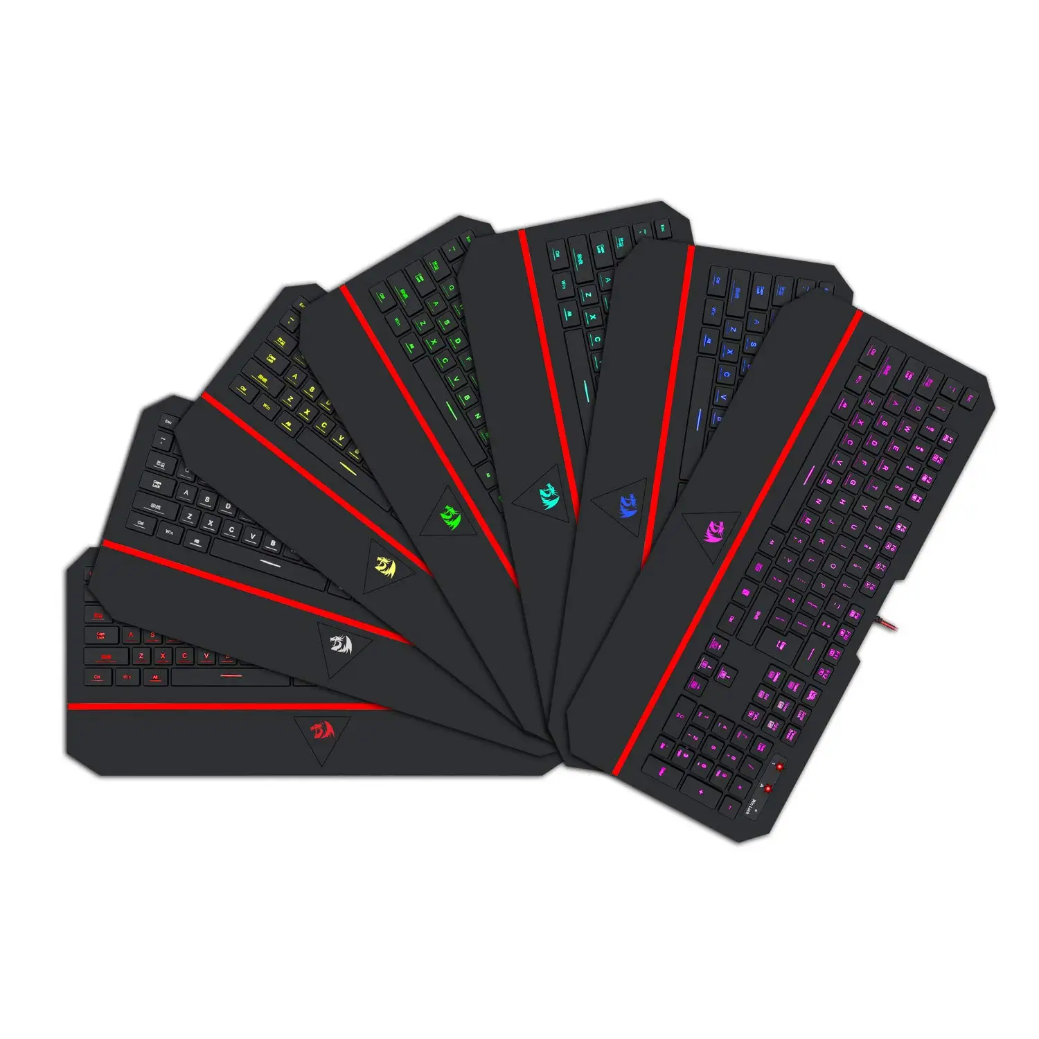 Ультратонкий для Redragon K502 RGB игровая клавиатура RGB светодиодный Подсветка 104 клавиша Бесшумная клавиатура с подставкой для запястья для ПК игры