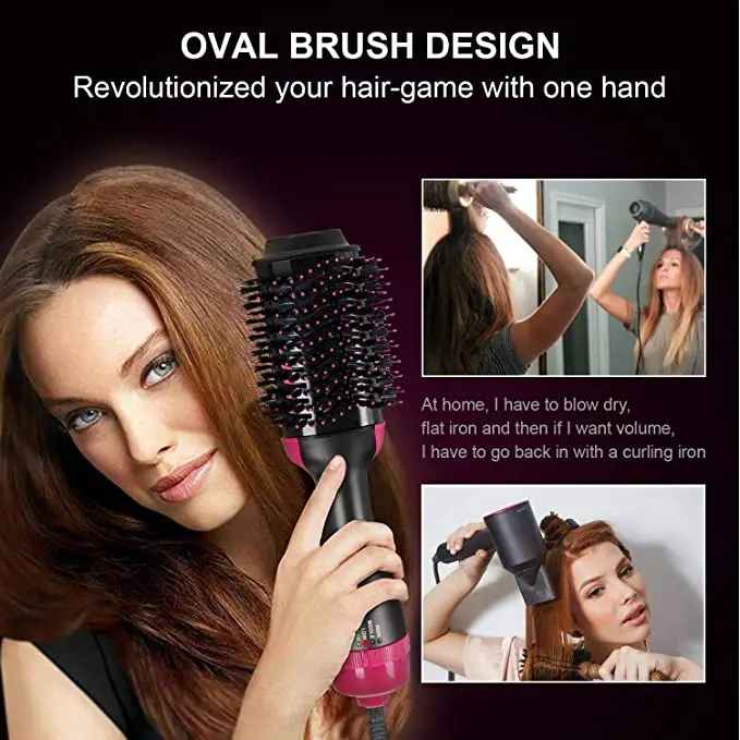 

Hair Dryer Brush Blow Dryer Hair Styler Hot Air Comb One Step Hair Dryer and Volumizer 3 in 1 Blower Brush Hairdryer Hairbrush