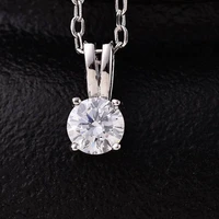 s925 silver pendants 1 00ct d vvs luxury moissanite weding jewelry necklace for women