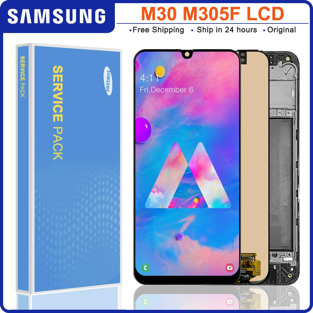 6 4 ''оригинальный Super Amoled ЖК-дисплей для Samsung Galaxy M30 M305F сменный с сенсорным