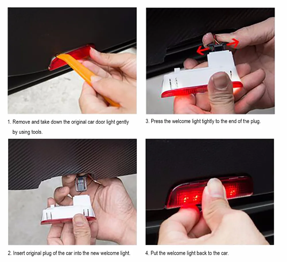 

Haoyuehao 2pcs Car Door Welcome Light for Skoda 2009-2014 Superb Auto LED Laser Projector Ghost Shadow Warning Lamp Car Styling
