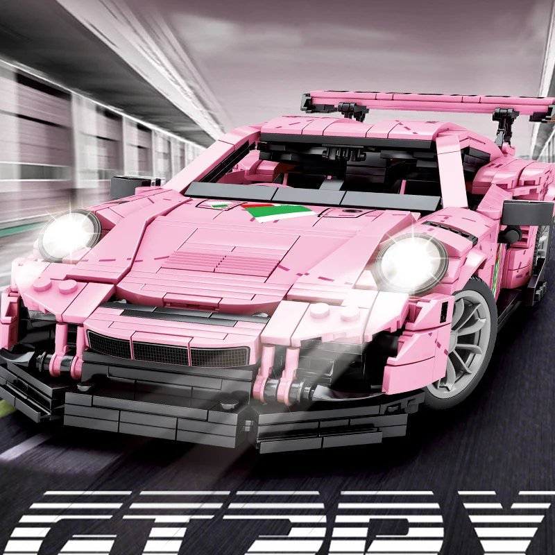 

1063PCS City High-Tech echanical Racing Sport Car MOC Building Blocks Model DIY Creator Supercar Vehicle Bricks Toys For kids