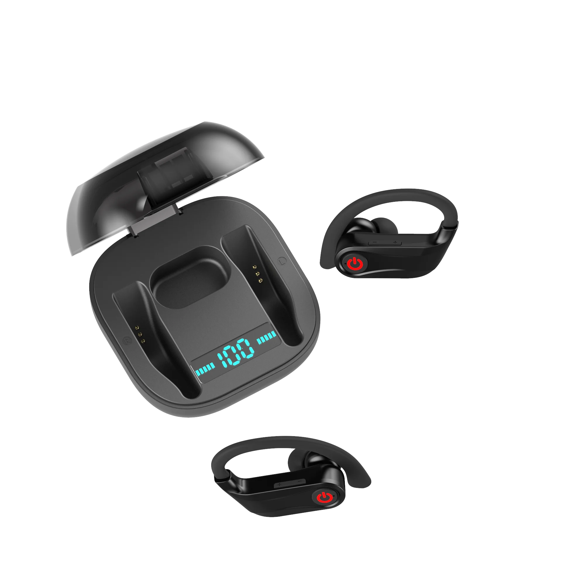 Sport Bluetooth 5.0 Earphone Wireless Stereo With Mic Big Power Bass Headset TWS Handsfree Earbuds Headphone | Электроника