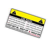10x6cm car sticker decal reflective safety rules stickers safety warning rules decal car auto window adhesive vinyl decals