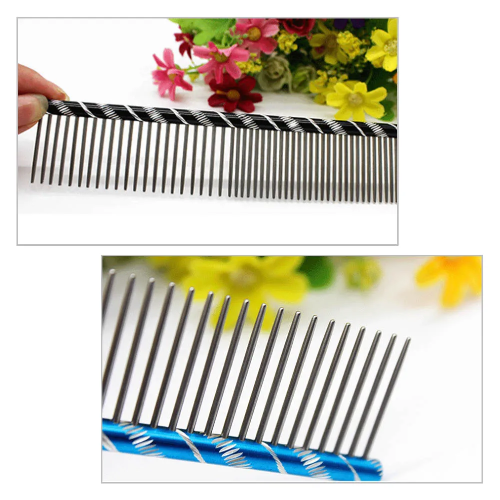 Pet Dog and Cat Comb Bright Multi-Colored Stripe Grooming For Shaggy Dogs Barber Tool Salon Dropship | Дом и сад