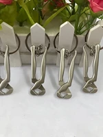 100pcs Novelty Mini Vise Keychains Metal Spade Keyrings Key Chains Keyfob 3D Vise Metal Tool Souvenir keychains