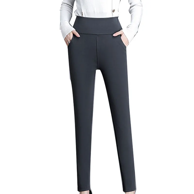 

New Spring Autumn Women Thin Style Pencil Pants High Waist Elastic Ankle-length Pants Female Loose Casual Trouser KK0018