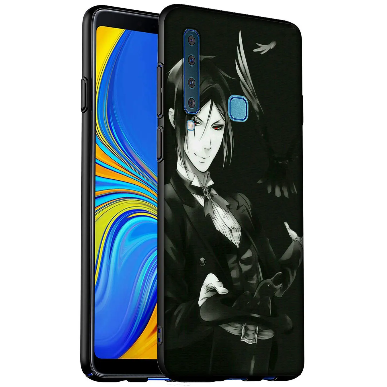 Мягкий силиконовый чехол для телефона Samsung Galaxy A6 A7 A8 A9 2018 A3 A5 2016 2017 Note 9 8 10 Plus Черный