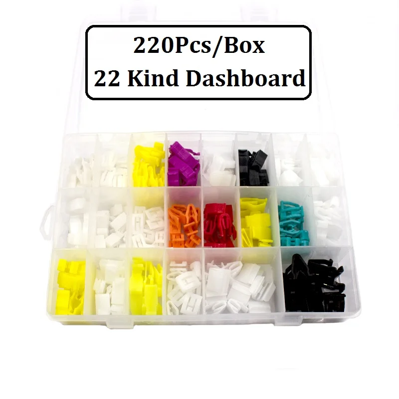 22 Kinds Instrument Panel Clip Fastener U-type Fixed Center Console Dashboard Car Plastic Clips
