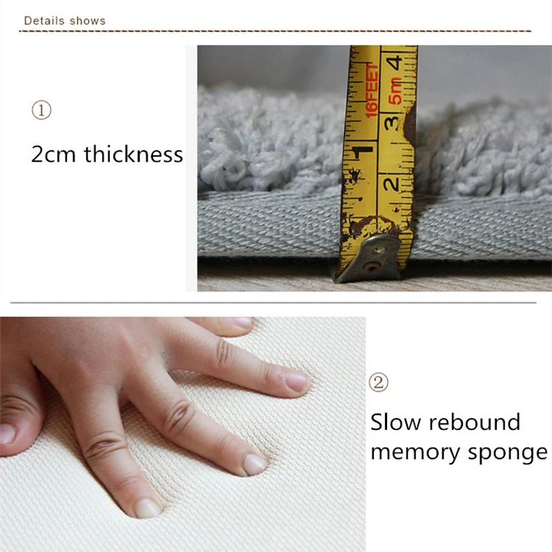 Современный простой утолщенный ковер для ванной комнаты кухни и ног домашний