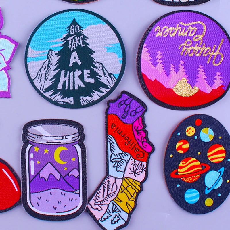 Вышитые нашивки Pulaqi для одежды в дикой природе путешествий с утюгом изображением