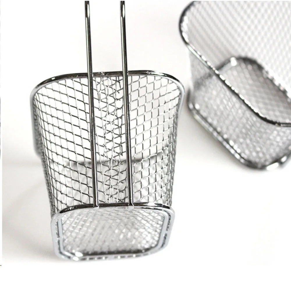 1PC Stainless Steel Metal Basket Food Presentation Cooking Tools French Fries Mini Fry Storage Kitchen Housewares CD | Дом и сад