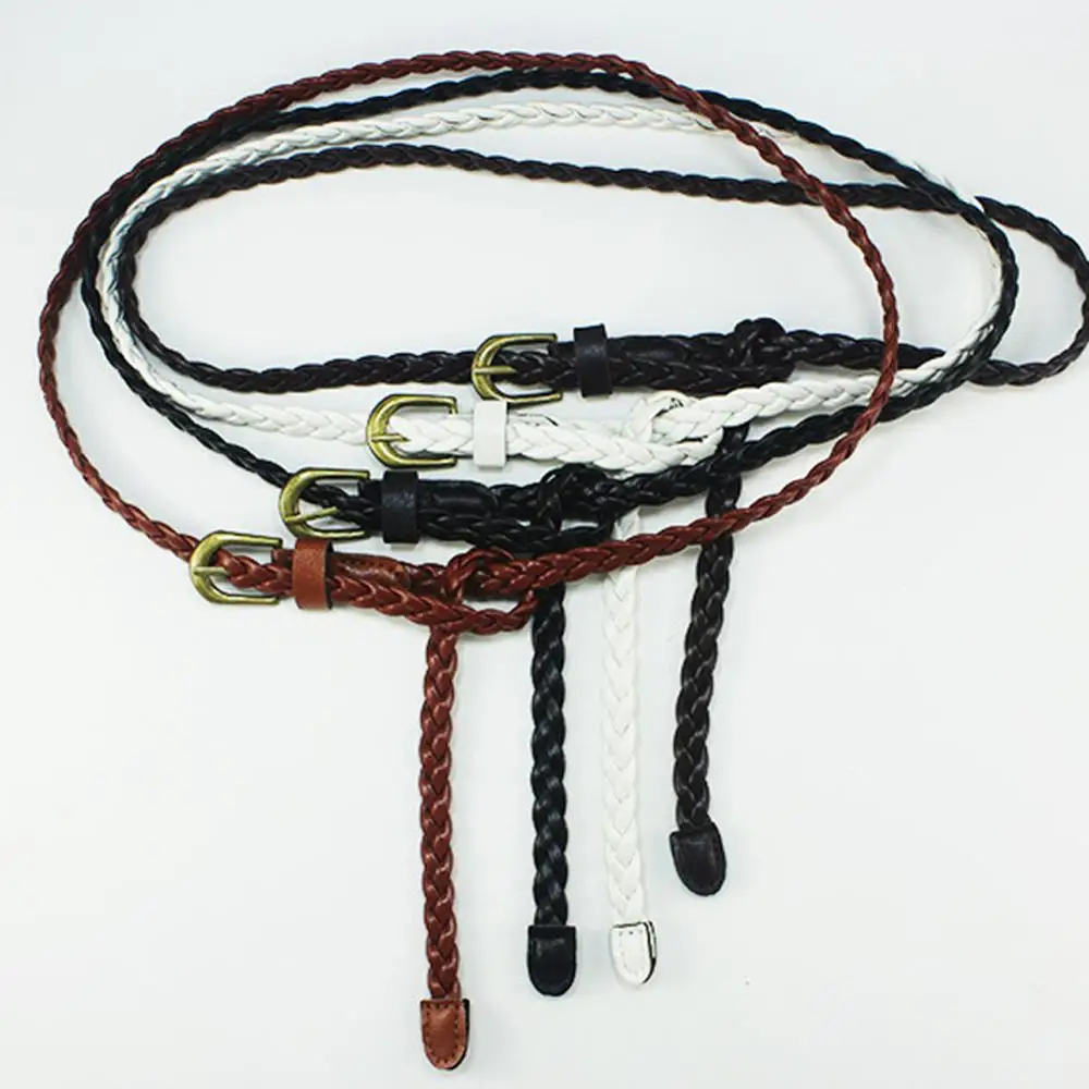 Пояс в коричневой оплетке для женщин украшение летнего платья Joker пояс украшения