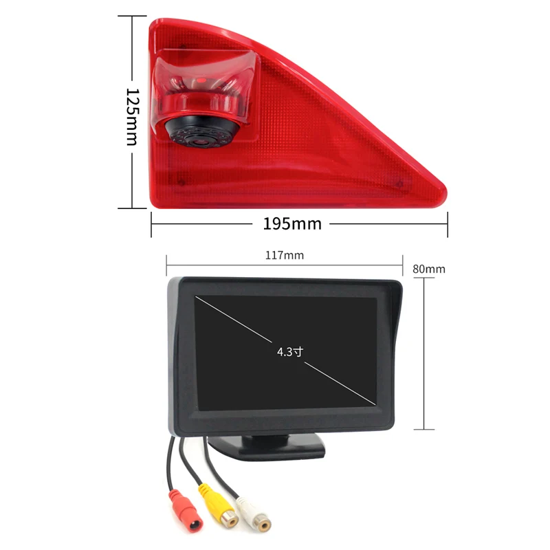 Автомобильный стоп светильник заднего хода ИК ка монитор для Nissan NV400 Renault Master Opel