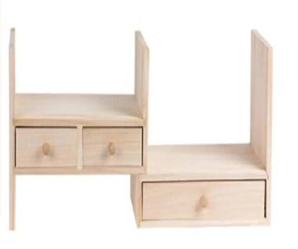 Простая настольная рама из массива дерева Студенческая и детская книжная полка