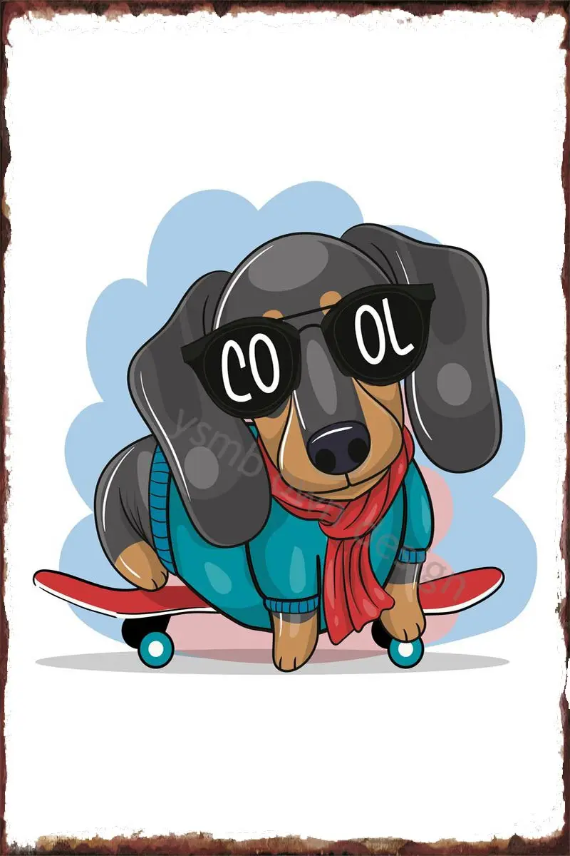 

Декор для комнат «такса» в стиле ретро, винтажный металлический знак, жестяные таблички, Настенный декор для искусства, мужская пещера, кафе...