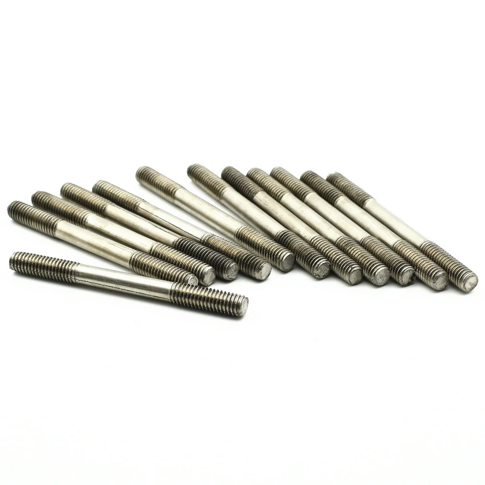 Болт из титана M6 x30 35 40 45 50 55 120 мм Ti Bolts Double Head оригинального цвета, не полированный, с винтом класса 2.