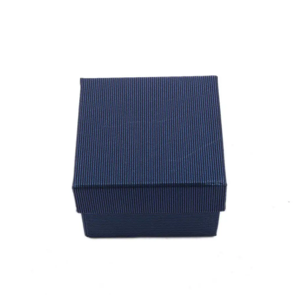 

DoreenBeads Paper Jewelry Watch Gift Boxes Rectangle Black Stripe Pattern Jewelry Box (Lined with small pillows) , 2 PCs
