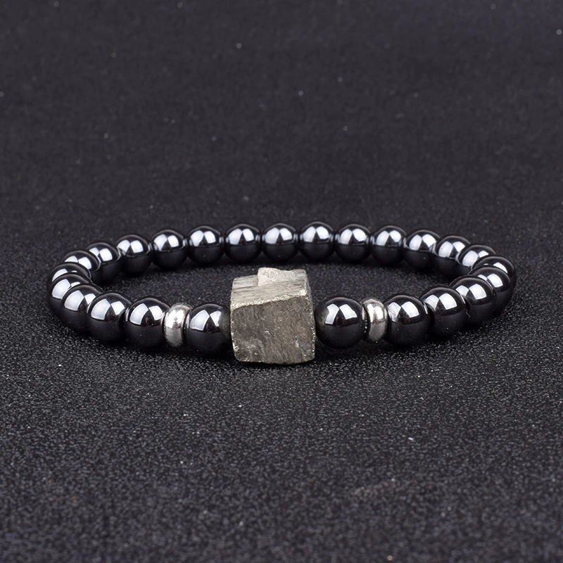 

Fashion Balance Healing Bracelets Women Men Nature Energy Chalcopyrite Stone Bracelet Meditation Prayer Jewelry Gift Pulseira