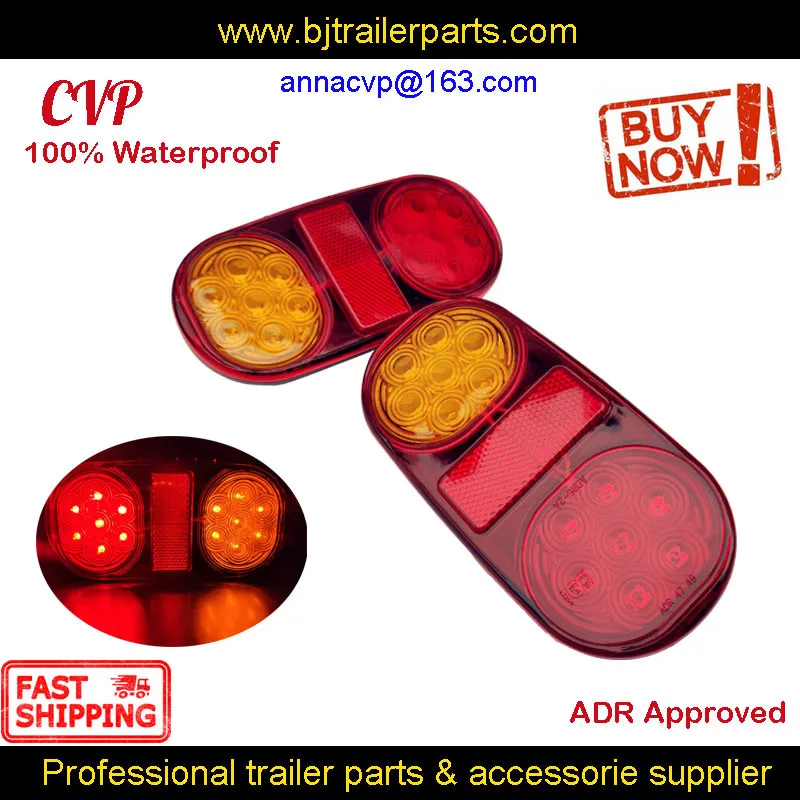 Задние светодиодсветодиодный фонари для пар лодок прицепов водонепроницаемые