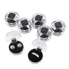 20 шт прозрачные пластиковые коробки для колец, Подарочная коробка для ювелирных изделий, витрины для сережек, органайзер для хранения, держатель 3.8x3.8x3.8x3.8cm