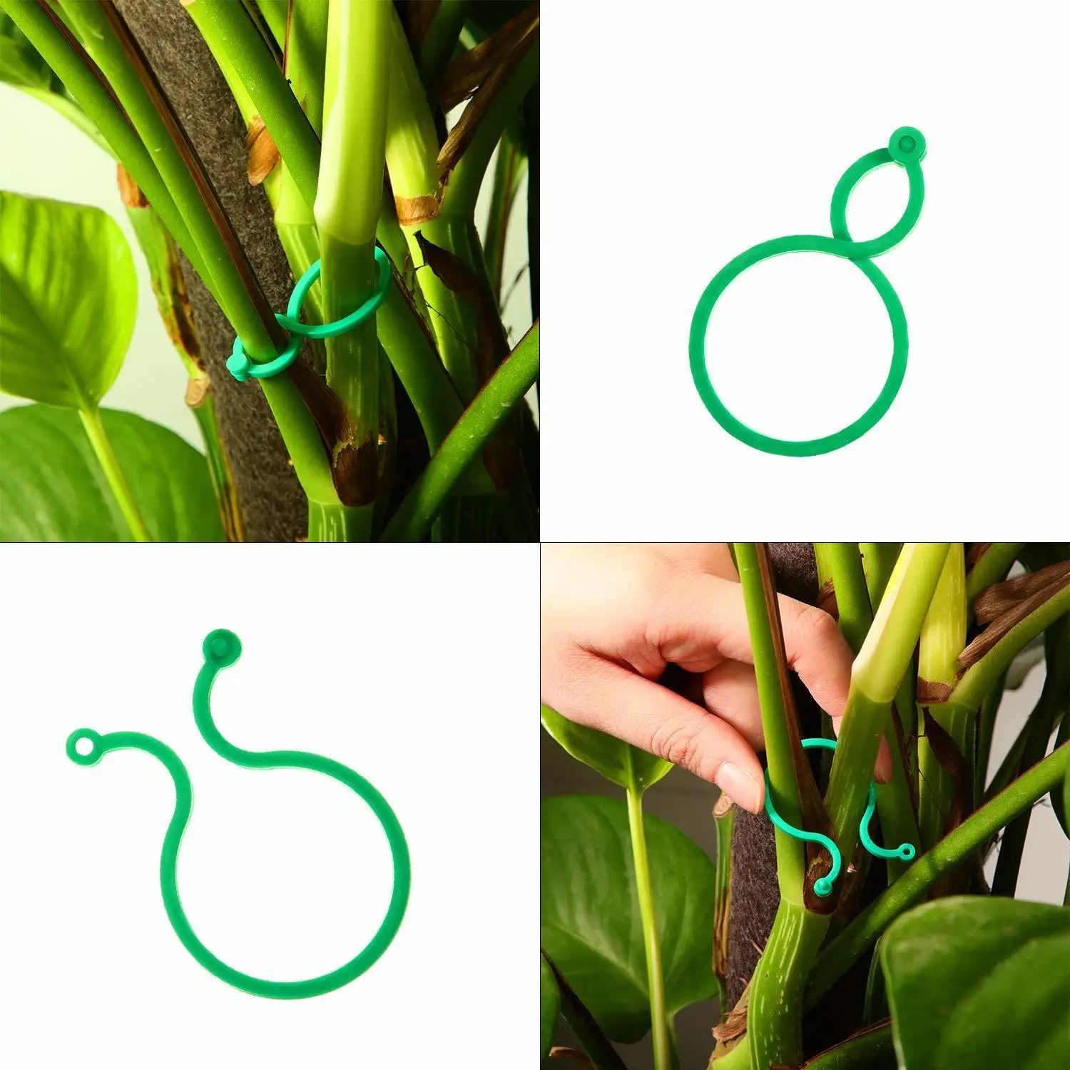 

20/50pcs Garden Button Eight-character Buckle Plant Binding Cable Tie Vine Growth Fixing Clip Device Reusable Home Garden Tools