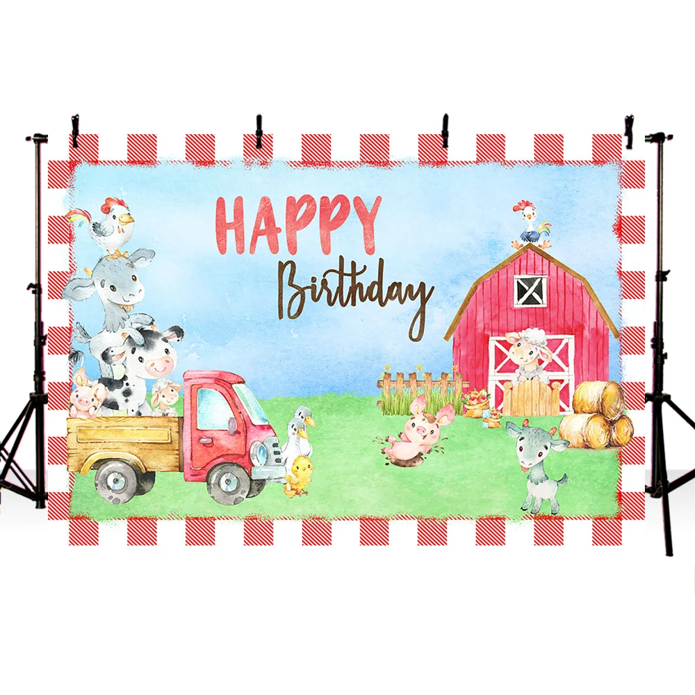 Фон с фермой для фотосъемки днем рождения зеленая трава фон фотостудии warmhouse
