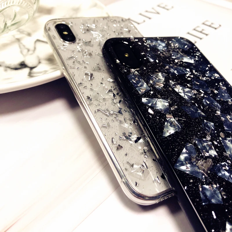 Роскошный блестящий чехол Dream Conch для iPhone X XS MAX XR прозрачный мягкий силиконовый 8 7 6