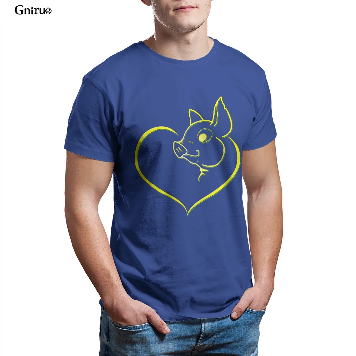 

Wholesale PIG LOVE Mens T-Shirt Essentials Fashion White Groot Men Clothing 96689