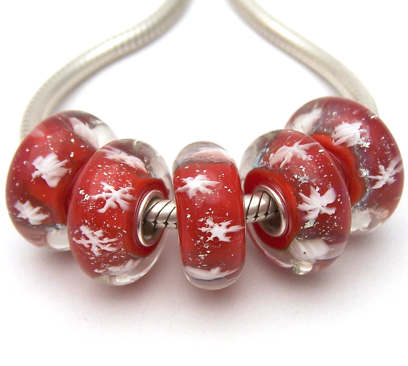 Бусины из серебра 100% пробы с муранским стеклом|Бусины| |