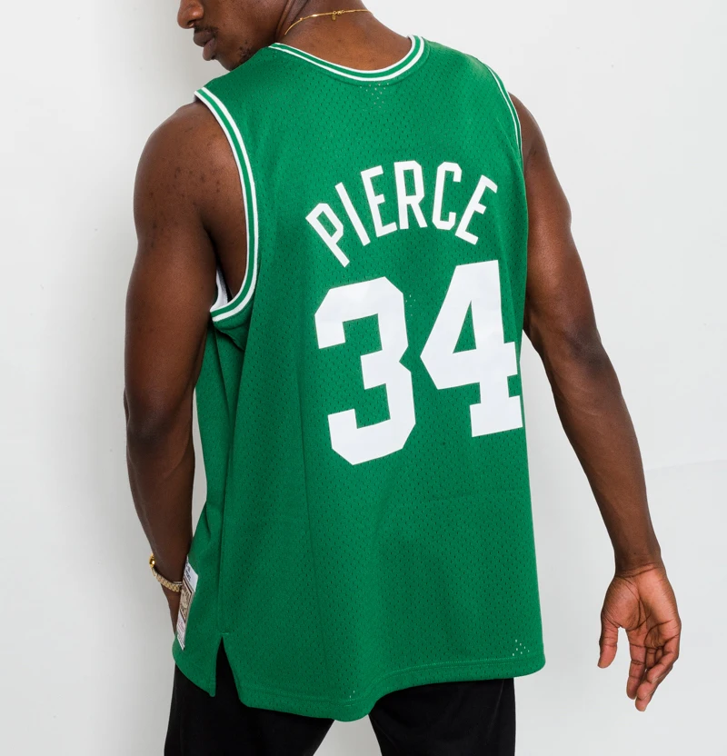 

2022 Mens American Basketball Clothes #34 Paul Pierce Boston Celtics European Size Ball Pants T Shirts Cool Tops Loose Cloth