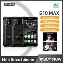 Soyes S10 MAX IP68 Waterproof Rugged Phone MT6762 Octa Core Mini Smartphone Android 10 Mobile Phone Dual 4G PTT Intercom 2400mAh (3)