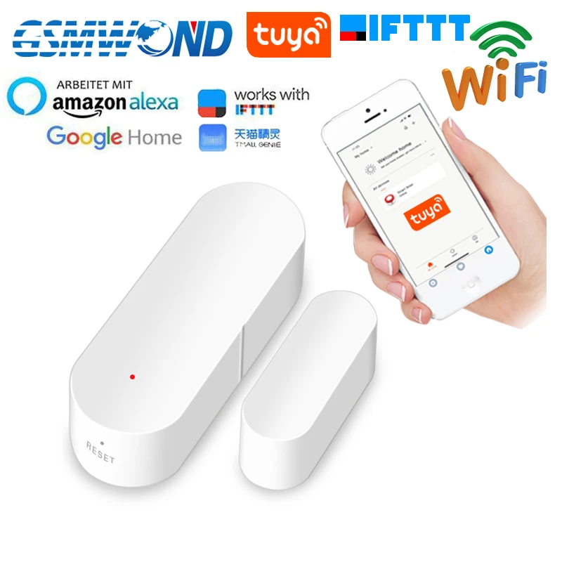 Wi Fi флуоресцентные смарт детекторы Tuyasmart Smart Life APP открытые/закрытые двери