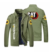 men brand clothing for cat caterpillar logo spring autumn stand collar casual sweatshirt thin long sleeve zipper cardigan jacket