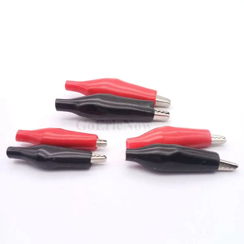 500 pcs 5A Crocodile Battery Test Lead Clips 2.8cm 3.5cm 4.5cm Charging Power Alligator Clamp Red &amp Black | Обустройство дома