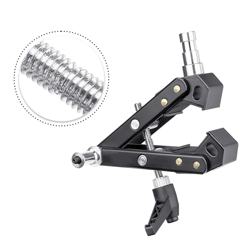 

Magic Clamp 3-Head Super Clamp Photographic Light Clamp Holder Multi-Function Clip with 1/4Inch Screw Load 12Kg