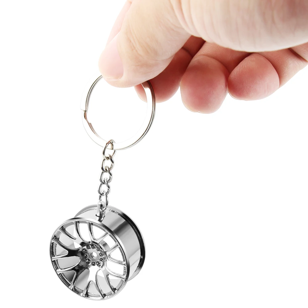Drift Car Alloy Wheel Hubs keyring chain with Te37 design Rim Tuning Keychain for HSP94122 94123 CS D4 TT02 RC Fans | Автомобили и